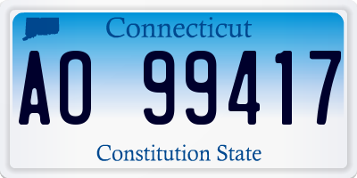CT license plate AO99417