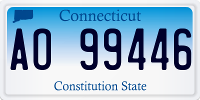 CT license plate AO99446