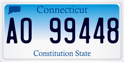 CT license plate AO99448