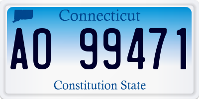 CT license plate AO99471