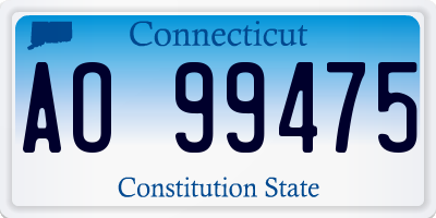 CT license plate AO99475