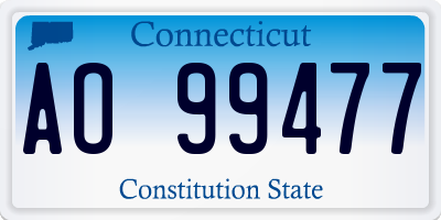 CT license plate AO99477