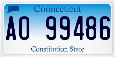 CT license plate AO99486