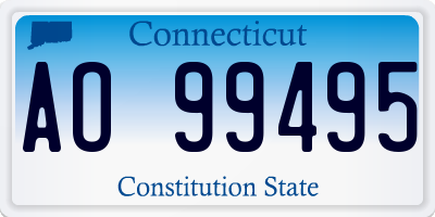CT license plate AO99495