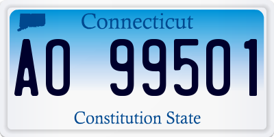 CT license plate AO99501