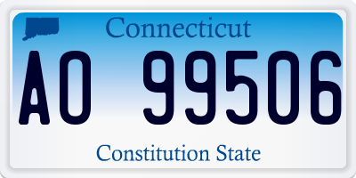 CT license plate AO99506