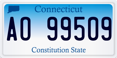 CT license plate AO99509