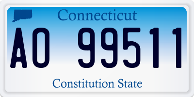 CT license plate AO99511
