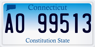 CT license plate AO99513