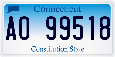 CT license plate AO99518