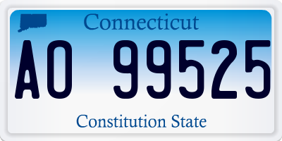 CT license plate AO99525