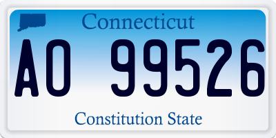 CT license plate AO99526