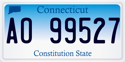 CT license plate AO99527