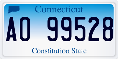 CT license plate AO99528
