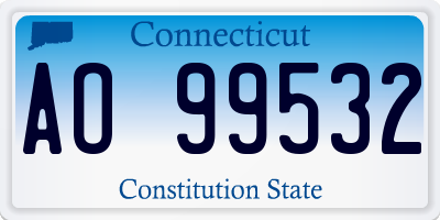 CT license plate AO99532