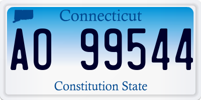 CT license plate AO99544