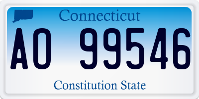 CT license plate AO99546