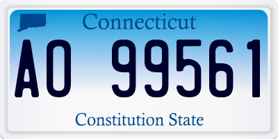 CT license plate AO99561