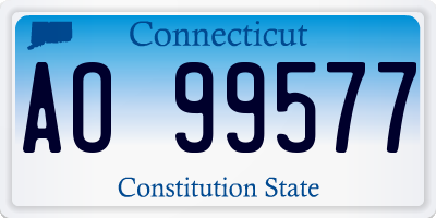 CT license plate AO99577