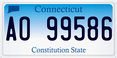 CT license plate AO99586
