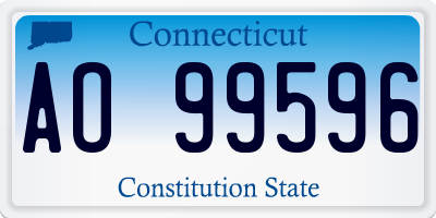 CT license plate AO99596