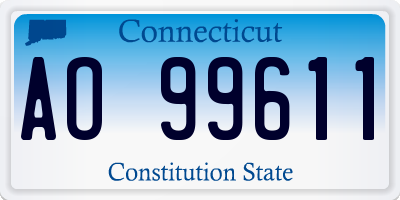 CT license plate AO99611