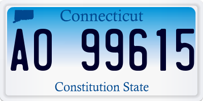 CT license plate AO99615