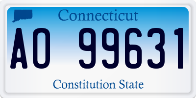 CT license plate AO99631
