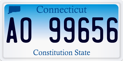 CT license plate AO99656