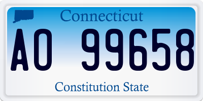 CT license plate AO99658