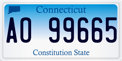 CT license plate AO99665