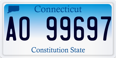 CT license plate AO99697