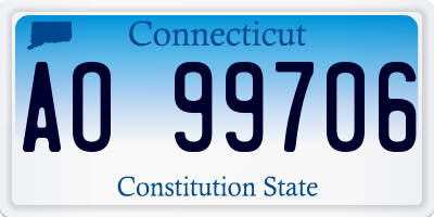 CT license plate AO99706