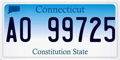 CT license plate AO99725