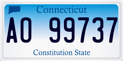 CT license plate AO99737