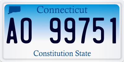 CT license plate AO99751