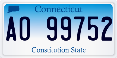 CT license plate AO99752