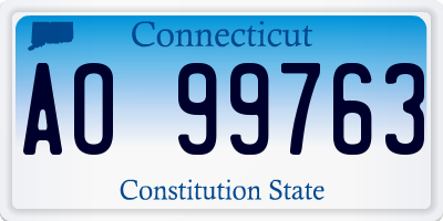 CT license plate AO99763