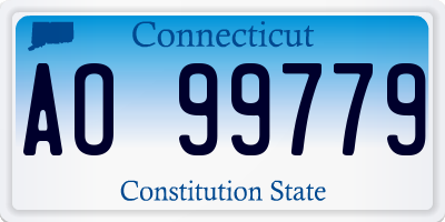 CT license plate AO99779