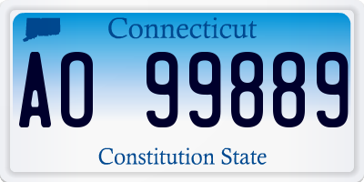 CT license plate AO99889