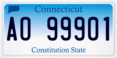 CT license plate AO99901