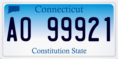 CT license plate AO99921