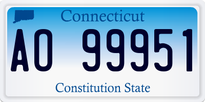 CT license plate AO99951