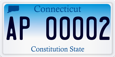 CT license plate AP00002