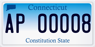 CT license plate AP00008