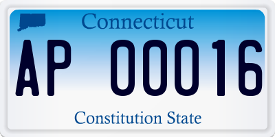 CT license plate AP00016