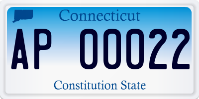CT license plate AP00022