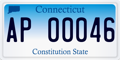 CT license plate AP00046
