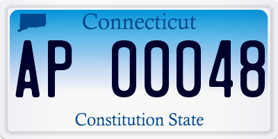 CT license plate AP00048