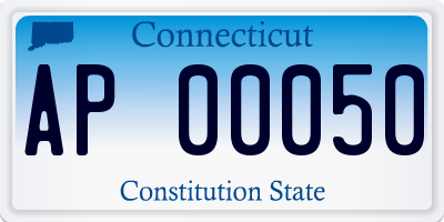 CT license plate AP00050